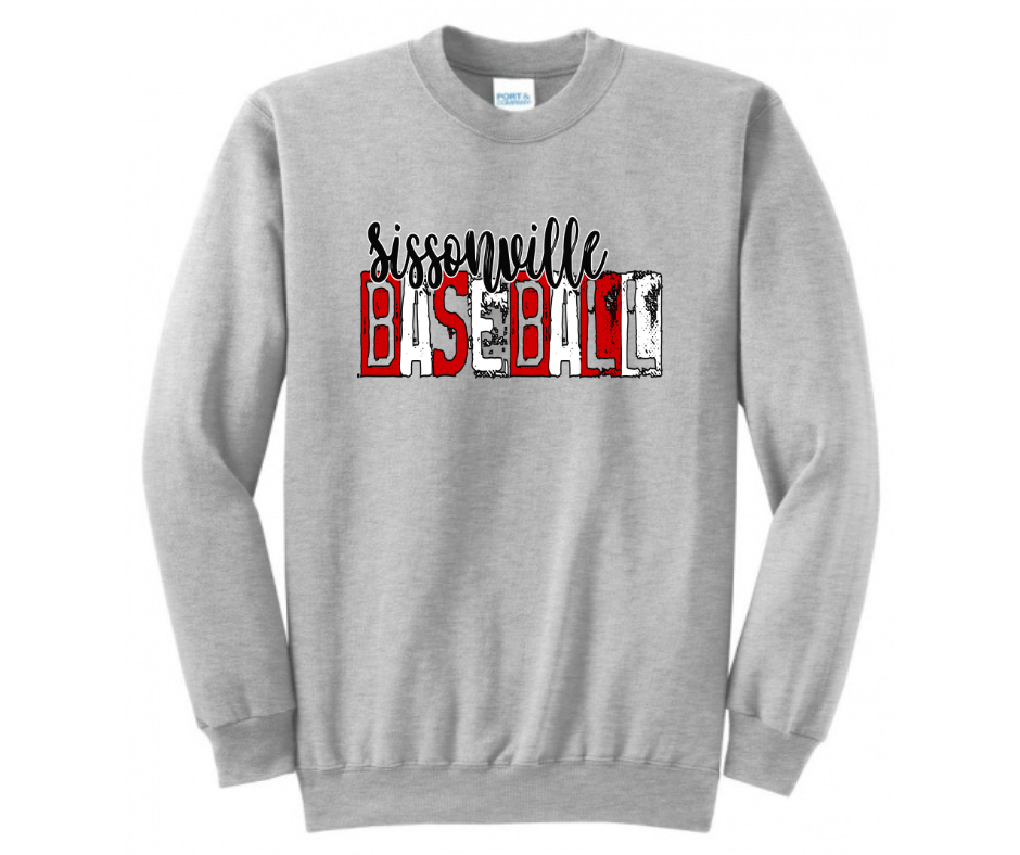 Sissonville Baseball Block Letters White