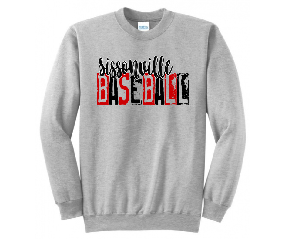 Sissonville Baseball Block Letters Black