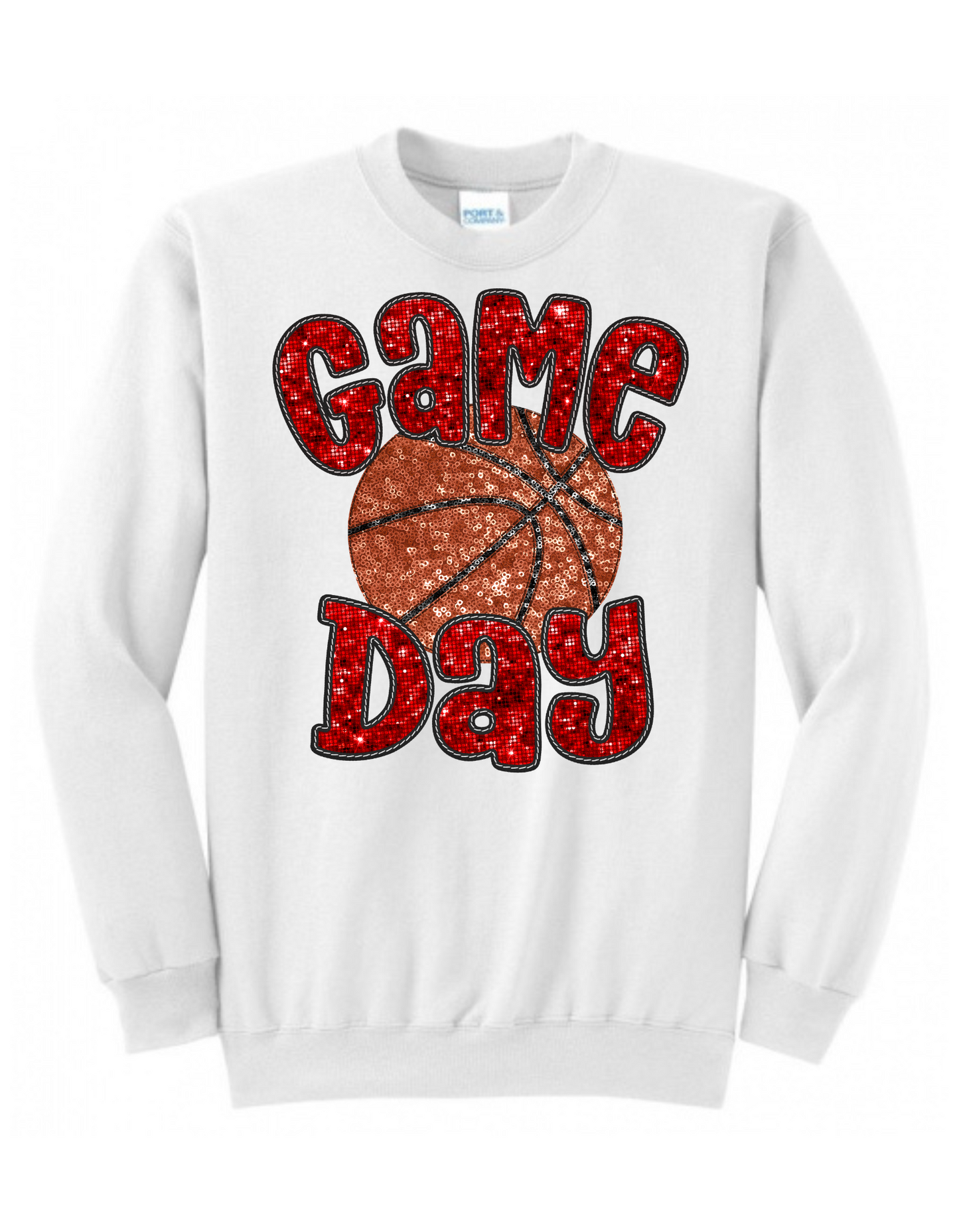 Faux Sequin Basketball Game Day