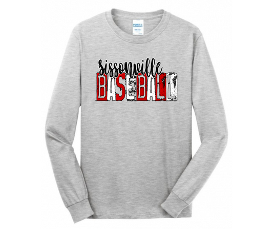 Sissonville Baseball Block Letters White